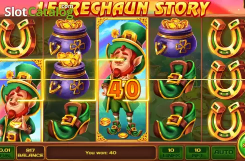 Win screen. Leprechaun Story slot