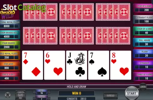 Game screen 2. Poker 7 Bonus Deuces Wild slot