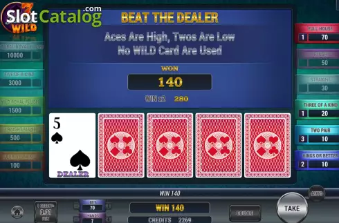 Bildschirm8. Poker 7 Joker Wild slot