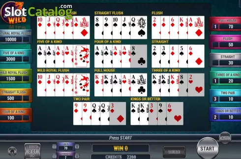 Bildschirm9. Poker 7 Joker Wild slot