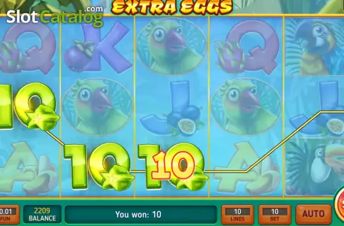 Win screen. Extra Eggs slot