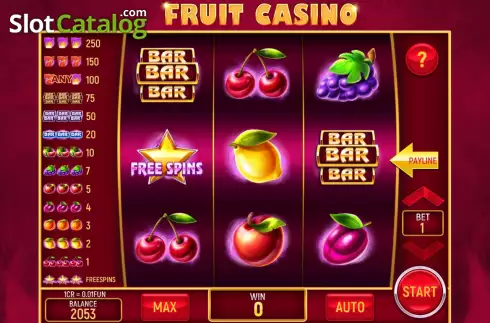Game screen. Fruit Casino (3x3) slot