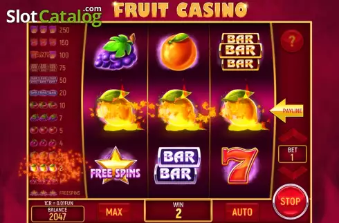 Win screen. Fruit Casino (3x3) slot
