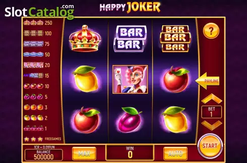 Game screen. Happy Joker (3x3) slot