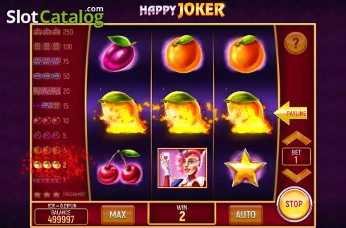 画面4. Happy Joker (3x3) カジノスロット