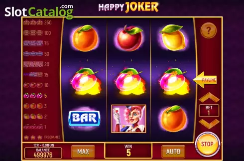 画面5. Happy Joker (3x3) カジノスロット