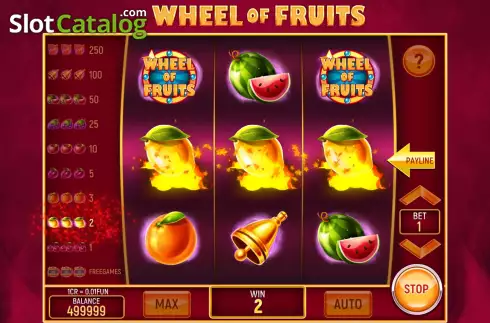 画面4. Wheel of Fruits (3x3) カジノスロット