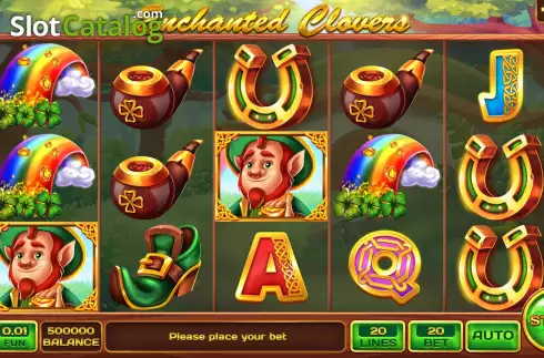 Game screen. Enchanted Clovers slot
