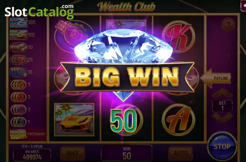Win screen 2. Wealth Club (Pull Tabs) slot