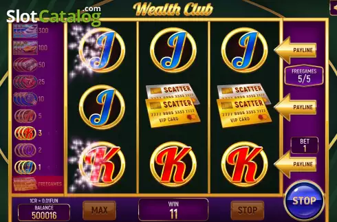 Ecran7. Wealth Club (Pull Tabs) slot