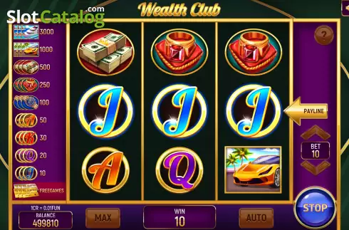 Ekran3. Wealth Club (3x3) yuvası