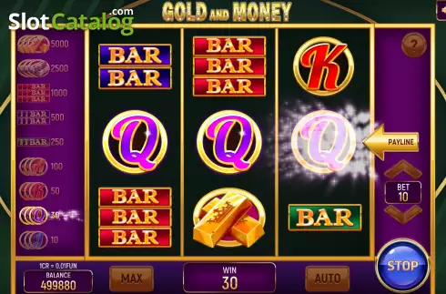 Win screen 2. Gold and Money (Pull Tabs) slot