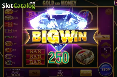 Win screen 3. Gold and Money (Pull Tabs) slot