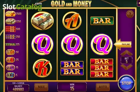 画面4. Gold and Money (3x3) カジノスロット