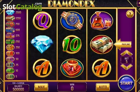 Game screen. Diamondex (Pull Tabs) slot
