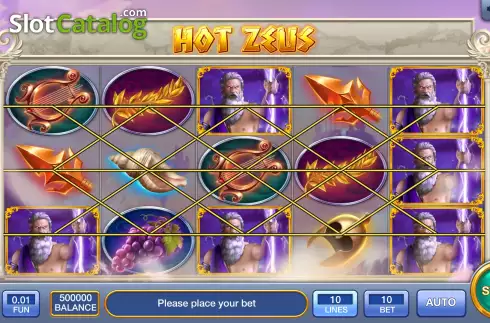 Game screen. Hot Zeus slot