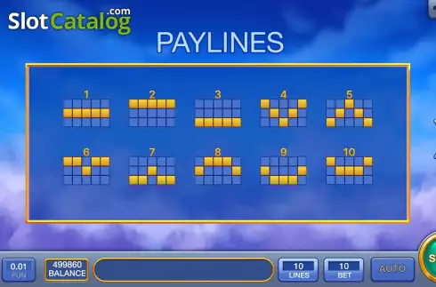 PayLines screen. Hot Zeus slot