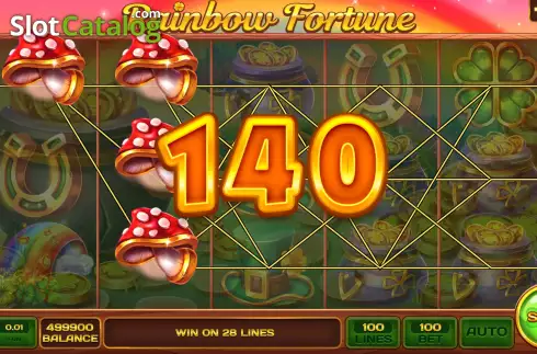 Win screen. Rainbow Fortune slot