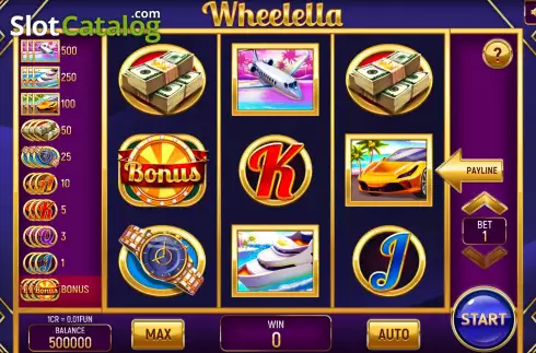 Game screen. Wheelella (3x3) slot