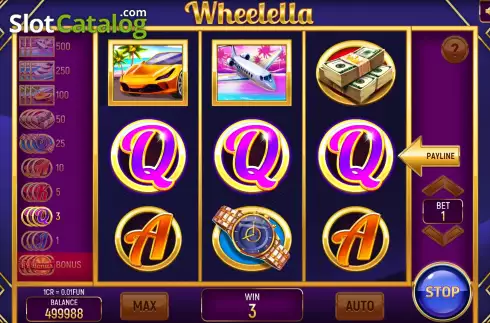 Win screen. Wheelella (3x3) slot