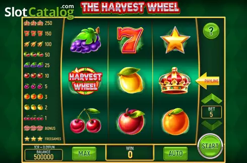 Bildschirm2. The Harvest Wheel (Pull Tabs) slot