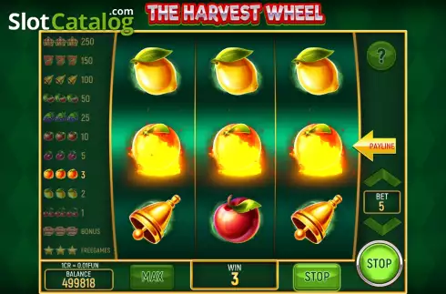 Bildschirm4. The Harvest Wheel (Pull Tabs) slot