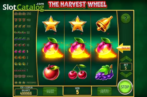 Ecran5. The Harvest Wheel (Pull Tabs) slot