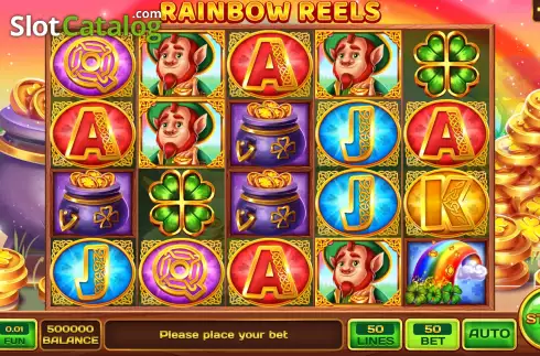 Game screen. Rainbow Reels (InBet Games) slot