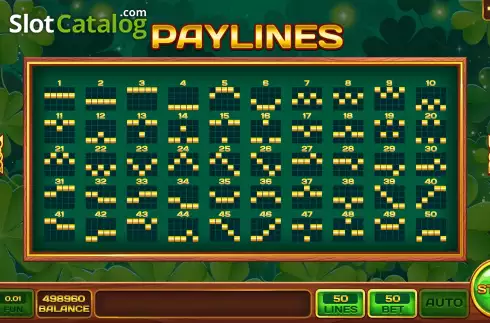 PayLines screen. Rainbow Reels (InBet Games) slot