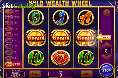 Win screen 2. Wild Wealth Wheel (Pull Tabs) slot