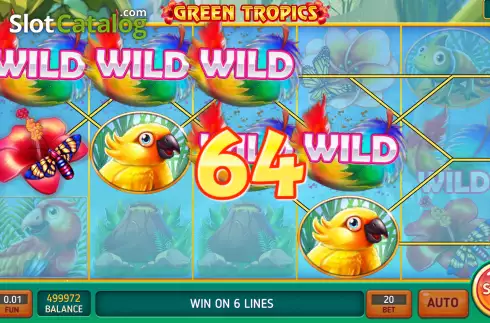 Win screen 2. Green Tropics slot