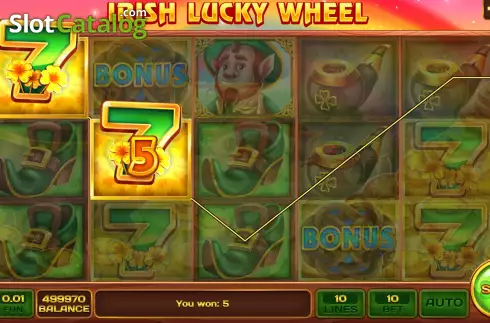 Win screen. Irish Lucky Wheel slot