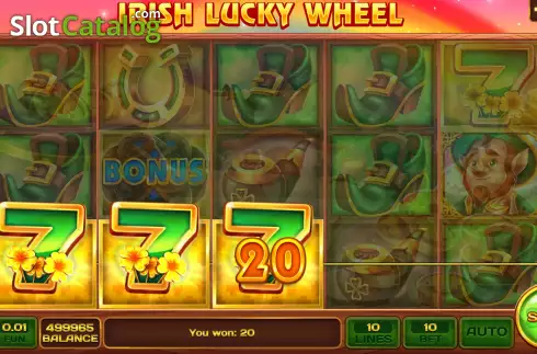Win screen 2. Irish Lucky Wheel slot