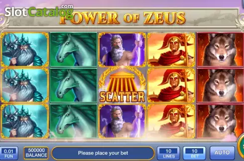 Bildschirm2. Power of Zeus slot