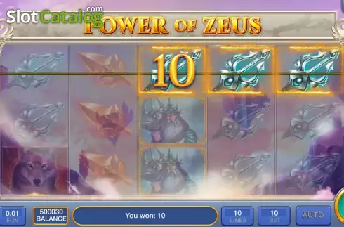 Ecran4. Power of Zeus slot