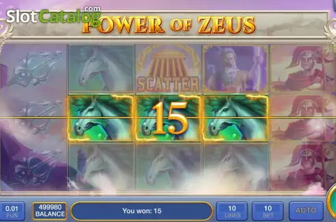 Bildschirm5. Power of Zeus slot