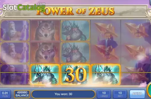 Bildschirm6. Power of Zeus slot