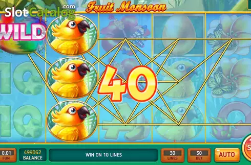 Win screen. Fruit Monsun slot