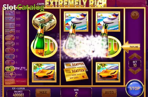 Win screen. Extremely Rich (3x3) slot