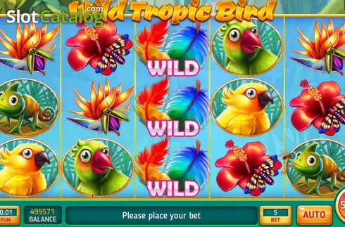 Game screen. Wild Tropic Bird slot