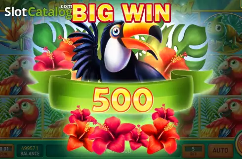 Big Win screen. Wild Tropic Bird slot