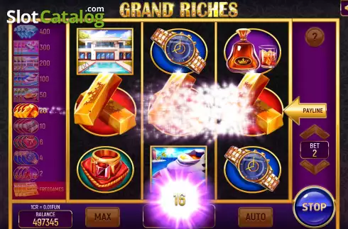 Win screen 2. Grand Riches (Pull Tabs) slot