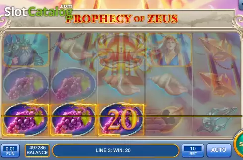 Bildschirm4. Prophecy of Zeus slot
