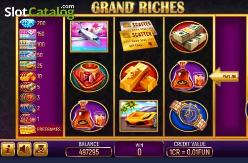 Reel screen. Grand Riches (3x3) slot