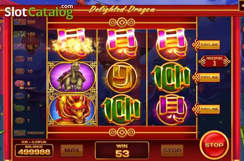 Free Spins screen 2. Delighted Dradon (Pull Tabs) slot