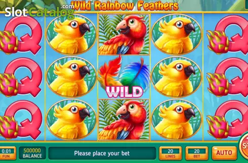 Game screen. Wild Rainbow Features slot