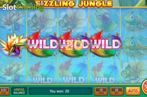 Win screen 3. Sizzling Jungle slot