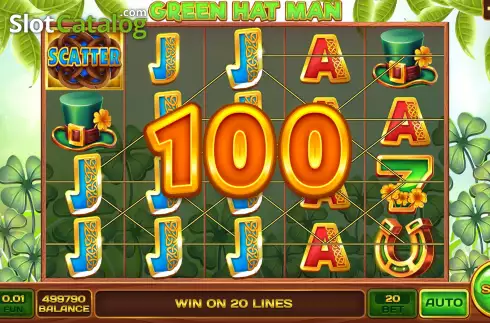 Win screen 3. Green Hat Man slot