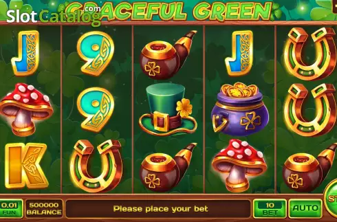 Game screen. Graceful Green slot