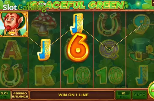 Win screen. Graceful Green slot